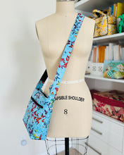 Load image into Gallery viewer, lightweight bag,
bag for women,
Messenger bag; 
Crossbody bag;
Messenger style crossbody bag;
Quilted Cotton crossbody messenger bag
Women's crossbody messenger bag
Urban messenger bag
Eco-friendly messenger bag
Crossbody bag for traveler bag
Adjustable strap messenger bag
Stylish crossbody bag