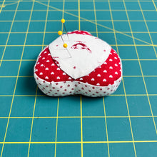 Load image into Gallery viewer, Heart Shaped Patchwork Pincushion - bird