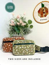Load image into Gallery viewer, Crossbody Waist Bag Digital PDF Sewing Pattern - two sizes are included