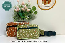 Load image into Gallery viewer, Crossbody Waist Bag Digital PDF Sewing Pattern - two sizes are included