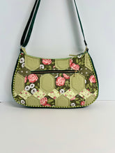 Load image into Gallery viewer, Hexagon Patchwork Shoulder Bag - green blossom