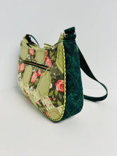 Load image into Gallery viewer, Hexagon Patchwork Shoulder Bag - green blossom
