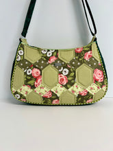 Load image into Gallery viewer, Hexagon Patchwork Shoulder Bag - green blossom