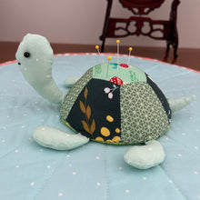 Load image into Gallery viewer, Cute Turtle Pincushion - green bird