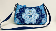 Load image into Gallery viewer, Patchwork Shoulder Bag, Hexagon Patchwork bag -blue