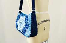 Load image into Gallery viewer, Patchwork Shoulder Bag, Hexagon Patchwork bag -blue