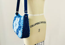 Load image into Gallery viewer, Patchwork Shoulder Bag, Hexagon Patchwork bag -blue