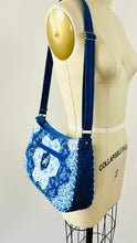 Load image into Gallery viewer, Patchwork Shoulder Bag, Hexagon Patchwork bag -blue
