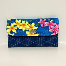 Load image into Gallery viewer, Handmade Hawaiian Bifold Fabric Wallet with 12 Card Slots - Orange