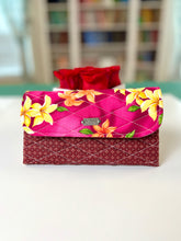 Load image into Gallery viewer, Handmade Hawaiian Bifold Fabric Wallet with 12 Card Slots - Red