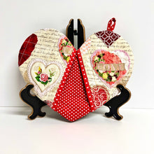 Load image into Gallery viewer, Valentine's Day potholders; Heart-shaped potholders; Quilted pot holders; Romantic kitchen accessories; Love-themed potholders; Valentine's Day kitchen décor; Heart quilted hot pads; Handmade Valentine's gifts; Kitchen essentials for Valentine's; Heart quilted trivets; Romantic home décor; Couples' cooking accessories; Valentine's Day cooking gifts; Red and pink potholders; Unique kitchen Valentine's gifts