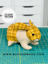 Load image into Gallery viewer, Stuffed Bunny Rabbit PDF Sewing Pattern; toy pattern; bunny pattern; diy toys; animal sewing patterns