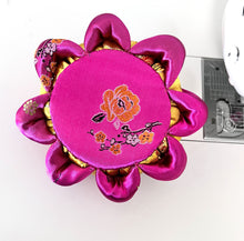 Load image into Gallery viewer, Silk vintage Chinese Eight little persons Pincushion Pink