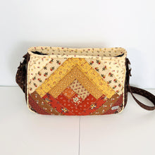Load image into Gallery viewer, Patchwork and Log Cabin Bag Template; PDF Quilted Handbag Tutorial; Contemporary Patchwork Bag Pattern; Log Cabin Quilted Shoulder Bag DIY; PDF Downloadable Patchwork Purse Instructions; Patchwork Log Cabin Style Handbag; Quilting and Sewing PDF Pattern; Log Cabin Patchwork Bag Craft Kit; Patchwork Bag Making Guide PDF; Log Cabin Quilted Tote Bag Sewing Tutorial;