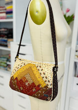 Load image into Gallery viewer, Patchwork and Log Cabin Bag Template; PDF Quilted Handbag Tutorial; Contemporary Patchwork Bag Pattern; Log Cabin Quilted Shoulder Bag DIY; PDF Downloadable Patchwork Purse Instructions; Patchwork Log Cabin Style Handbag; Quilting and Sewing PDF Pattern; Log Cabin Patchwork Bag Craft Kit; Patchwork Bag Making Guide PDF; Log Cabin Quilted Tote Bag Sewing Tutorial;