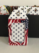 Load image into Gallery viewer, DIY luggage tag Fabric luggage tag tutorial Personalized luggage tag Sewing luggage tag Handmade luggage tag Travel name tag Fabric luggage tag ideas Easy luggage tag sewing Unique luggage tag designs Homemade luggage tag Creative luggage tag Fabric name tag Personalized fabric name tag DIY fabric name tag Handmade fabric name tag Name tag sewing tutorial Fabric name badge Fabric name tag design