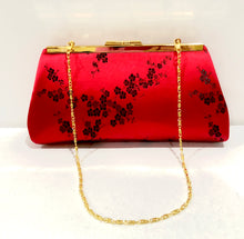 Load image into Gallery viewer, Clutch; evening clutches for weddings; wedding clutch; wedding clutch bag; purse. silk purses; red purse