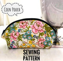 Load image into Gallery viewer, Wallet sewing pattern; wallet pattern;  free sewing pattern; coin purse sewing pattern; diy fabric wallet tutorial;  easy wallet sewing pattern
