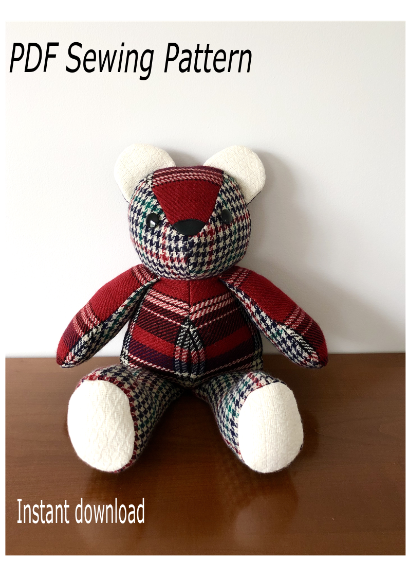 Stuffed Teddy Bear Sewing Pattern – BL Handmade