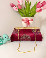 Load image into Gallery viewer, Clutch; evening clutches for weddings; wedding clutch; wedding clutch bag; purse. silk purses