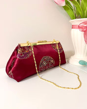 Load image into Gallery viewer, Clutch; evening clutches for weddings; wedding clutch; wedding clutch bag; purse. silk purses