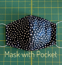 Load image into Gallery viewer, face mask with filter, face mask pattern; face mask with pocket. mask with filter
