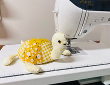 Load image into Gallery viewer, Turtle Patchwork Pincushion Sewing Pattern for instant download