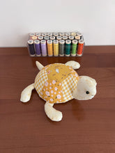 Load image into Gallery viewer, Turtle Patchwork Pincushion Sewing Pattern for instant download