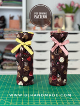 Load image into Gallery viewer, Wine bag; wine bag sewing pattern; simple sewing pattern; wine bag