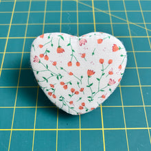 Load image into Gallery viewer, Heart Shaped Patchwork Pincushion - floral
