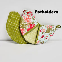 Load image into Gallery viewer, Pick any Pair of Bird-shaped Potholders/Oven Mitts - Spring
