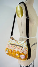 Load image into Gallery viewer, Patchwork Quilted Shoulder Bag, Hexagon Patchwork bag - Autumn colors
