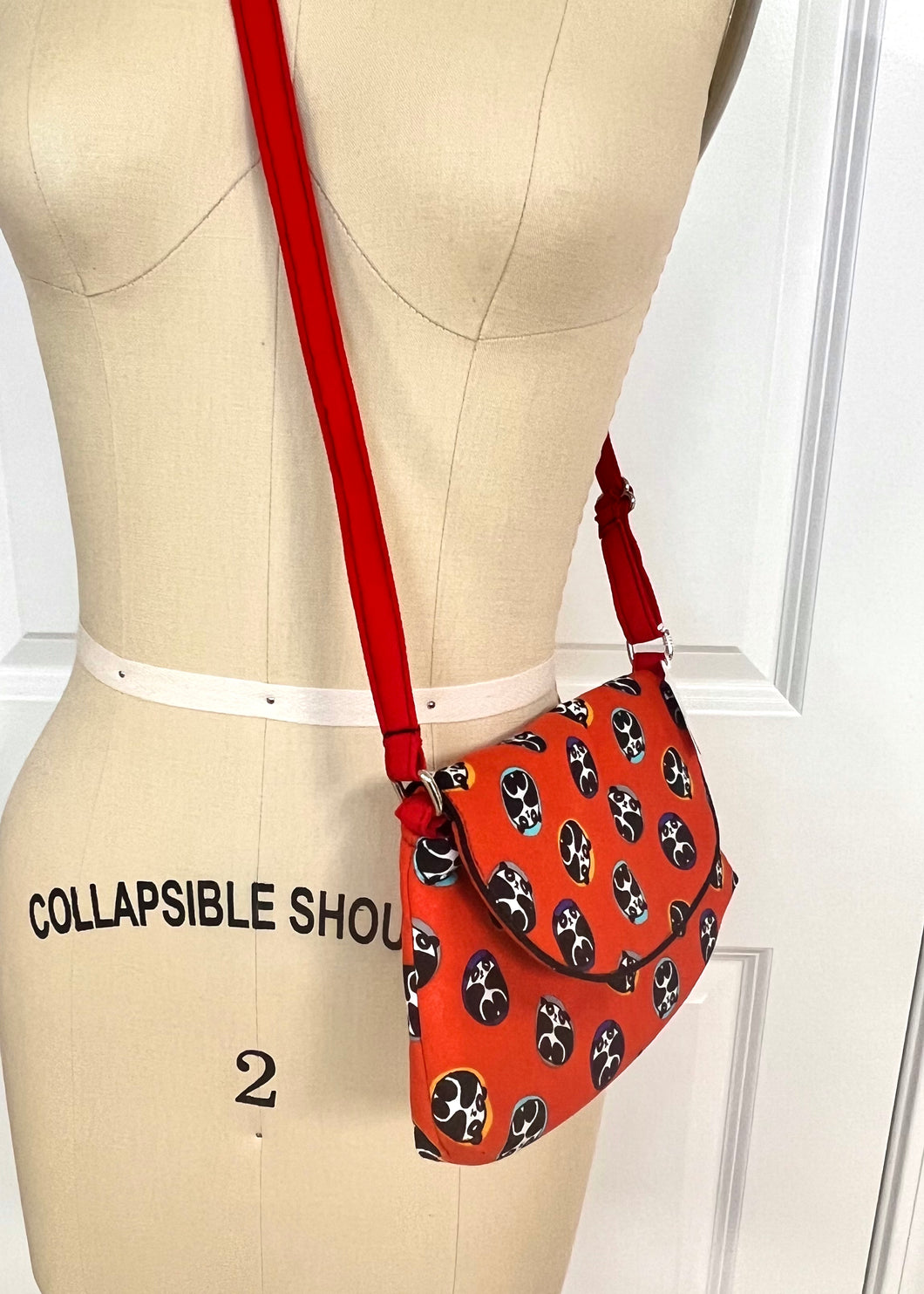 Crossbody Bags; Cotton Bags - orange Panda
