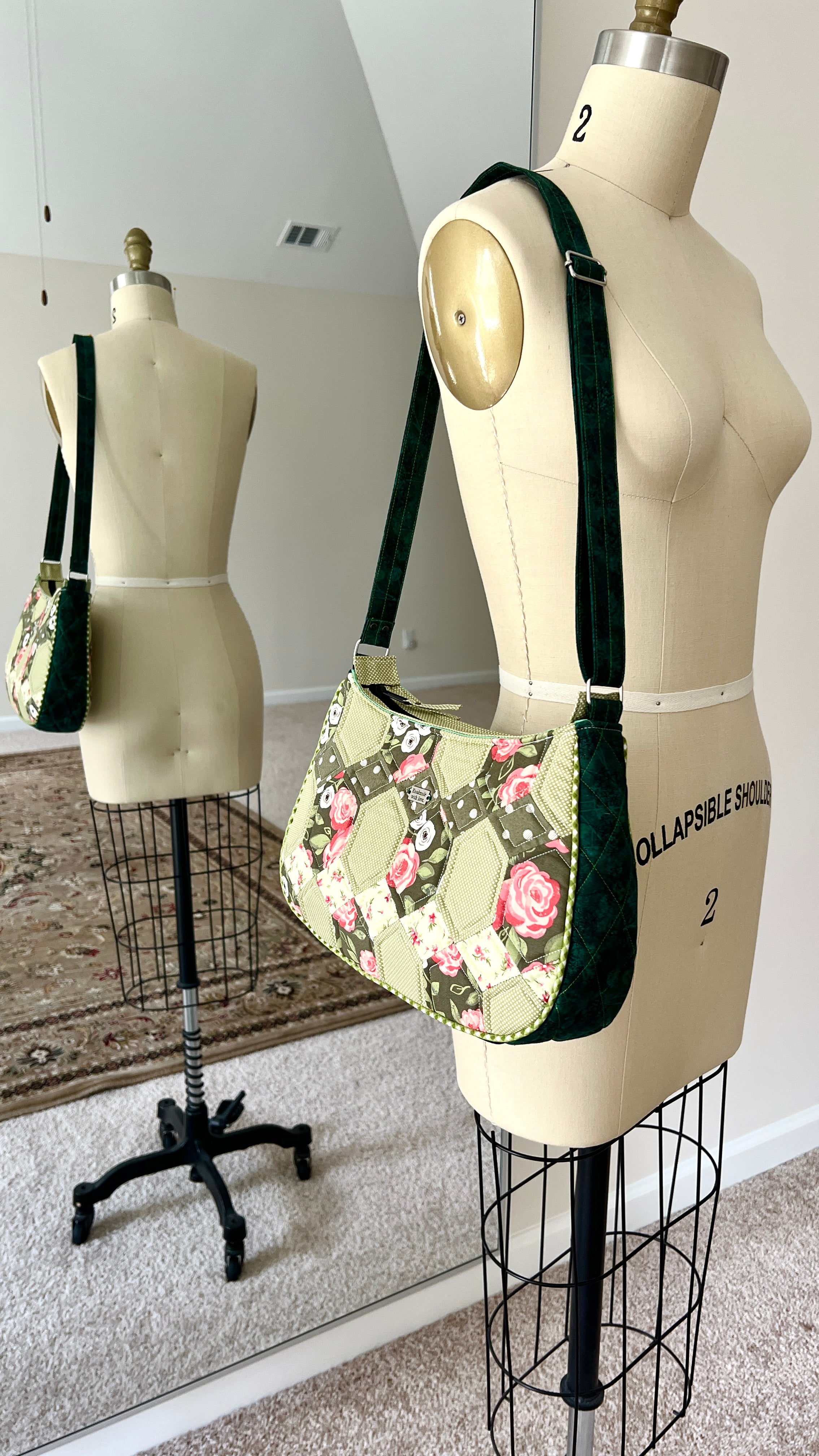 【BAON】24SS★ [BAONHAUS] Harpon Patchwork String Bag 127BG Bohemian Cotton Patchwork Peace Spiral Printed