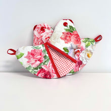 Load image into Gallery viewer, Pick any Pair of Bird-shaped Potholders/Oven Mitts - Flowers
