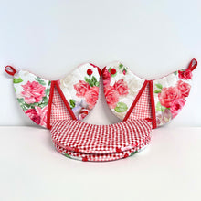 Load image into Gallery viewer, Pick any Pair of Bird-shaped Potholders/Oven Mitts - Flowers
