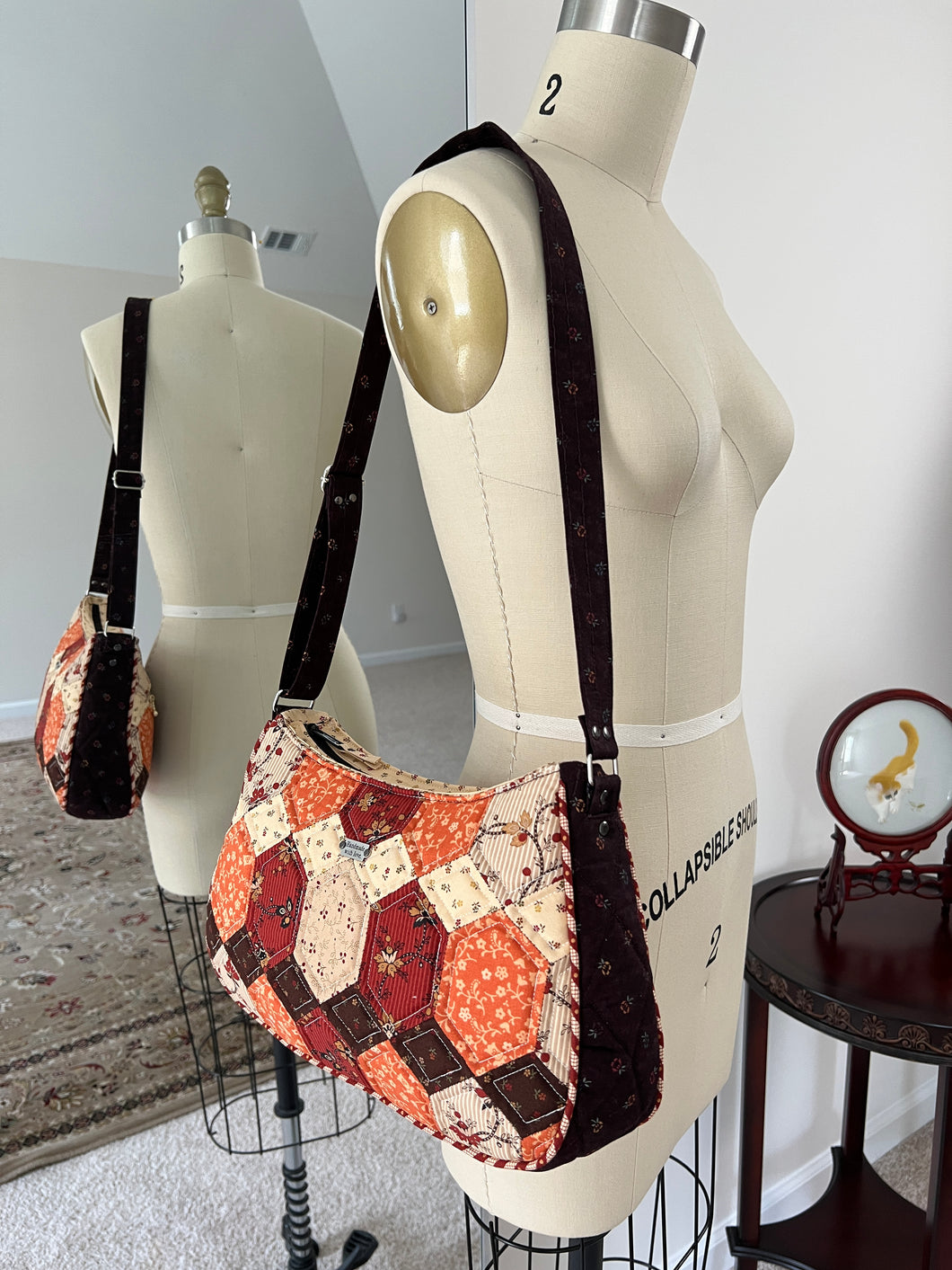 Patchwork Shoulder Bag, Hexagon Patchwork bag