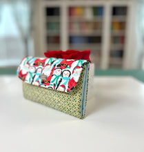 Load image into Gallery viewer, Handmade Bifold Fabric Wallet with 12 Card Slots - Christmas Style
