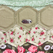 Load image into Gallery viewer, Patchwork Quilted Shoulder Bag, Hexagon Patchwork bag - Green Garden
