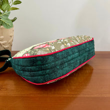 Load image into Gallery viewer, Patchwork Quilted Shoulder Bag, Hexagon Patchwork bag - Green Garden
