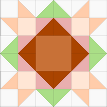 Load image into Gallery viewer, Table Topper Quilt Block Sewing Pattern - 2 sizes
