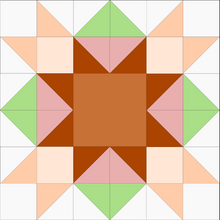 Load image into Gallery viewer, Table Topper Quilt Block Sewing Pattern - 2 sizes
