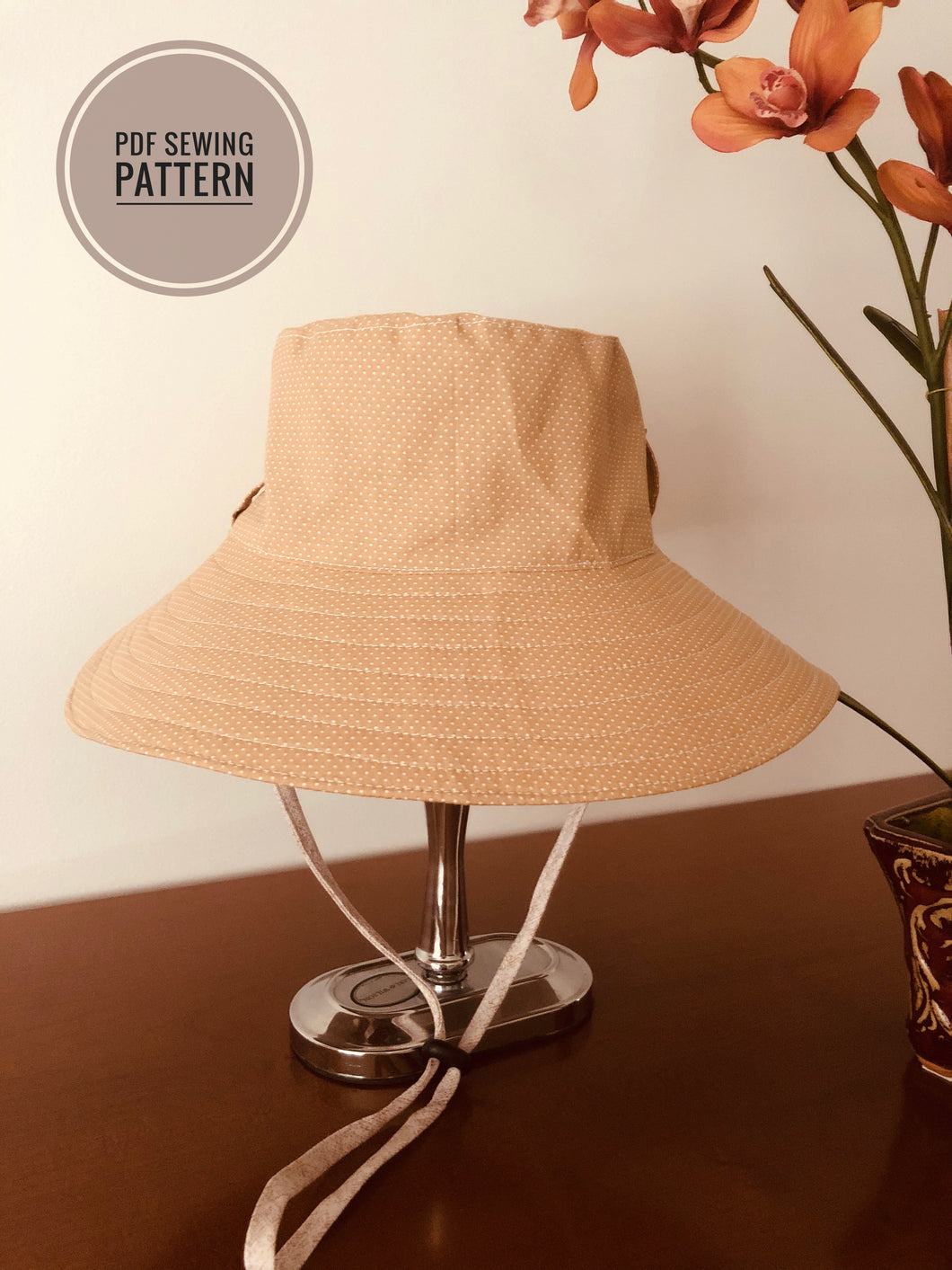 Hat pattern, bucket hat pattern; DIY hat pattern;  wider brim hat; Fashion hat