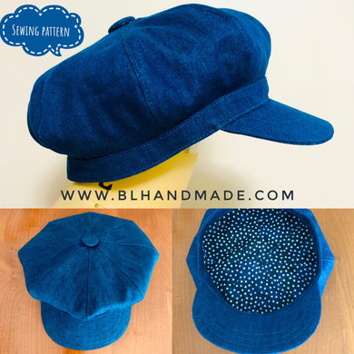 Hat sewing pattern; 8 Angles Beret Hat; Simple Hat pattern