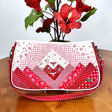 Load image into Gallery viewer, Patchwork Red Quilt Handmade Bag

