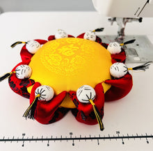 Load image into Gallery viewer, Pin Cushions; Pincushion; vintage pincushion; chinese pincushion; pincushion with 8 little persons; 8 little persons pincushion.
