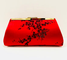 Load image into Gallery viewer, Clutch; evening clutches for weddings; wedding clutch; wedding clutch bag; purse. silk purses; red purse
