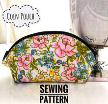 Load image into Gallery viewer, Wallet sewing pattern; wallet pattern;  free sewing pattern; coin purse sewing pattern; diy fabric wallet tutorial;  easy wallet sewing pattern
