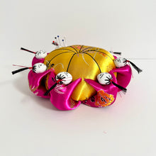 Load image into Gallery viewer, Silk vintage Chinese Eight little persons Pincushion Pink
