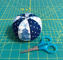 Load image into Gallery viewer, Blue Patchwork Pincushions
